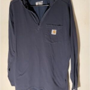 Carhartt Dark Blue Long Sleeve Shirt with Pocket